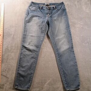 Tribal Jeans Jeans Womens 10 Blue Skinny Mid Rise 31x28 Stretch Light Wash Denim